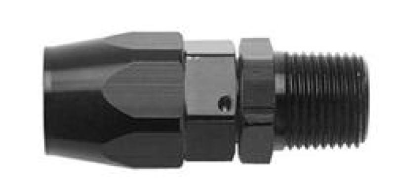 Fragola -8AN Straight Hose End x 1/4 NPT - Black