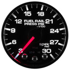 Autometer Spek-Pro Gauge Rail Press 2 1/16in 30Kpsi Stepper Motor W/Peak & Warn Blk/Blk AutoMeter Gauges