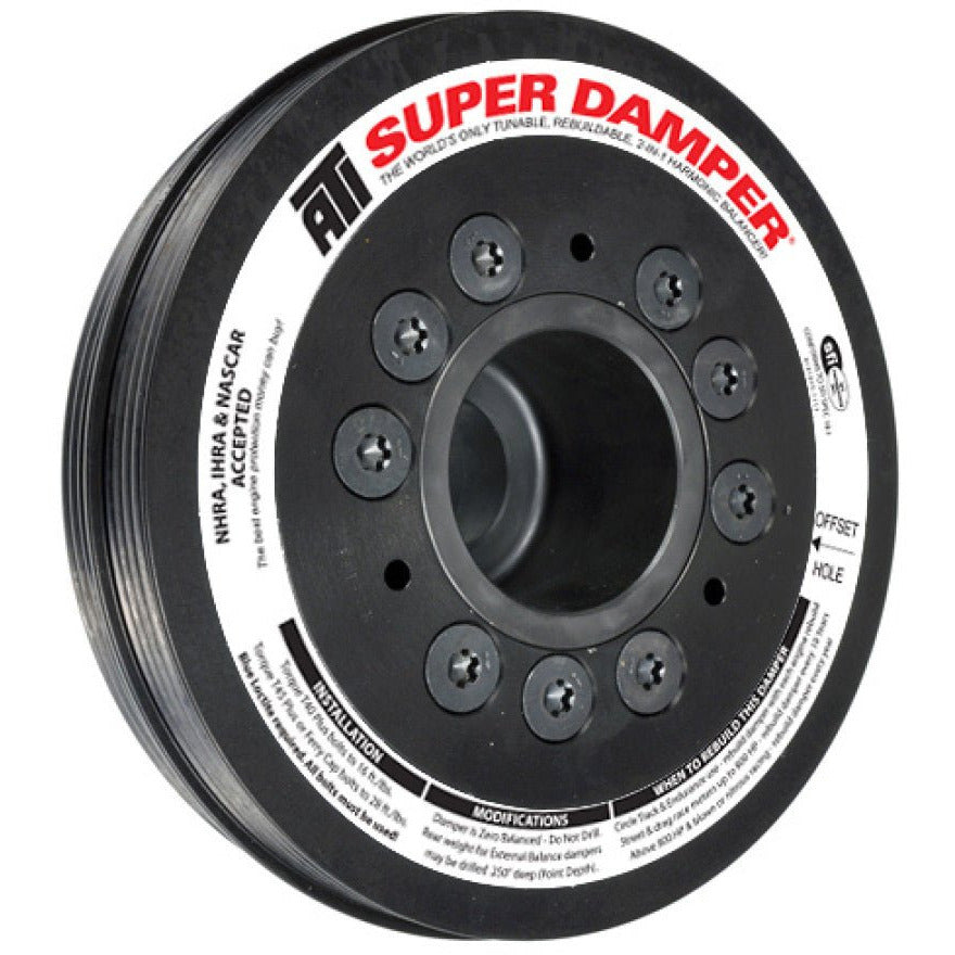 ATI Damper - 6.78in - Alum - (2) 4 Grv - Mitsubishi Eclipse - 4G63 w/Integral Lower Cam Drive ATI Crankshaft Dampers