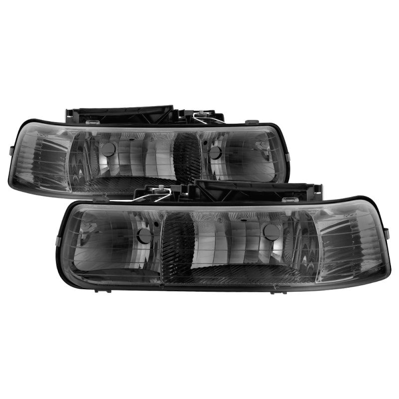 Xtune Chevy TahOE 00-06 Amber Crystal Headlights Smoke HD-JH-CSIL99-SM SPYDER Headlights