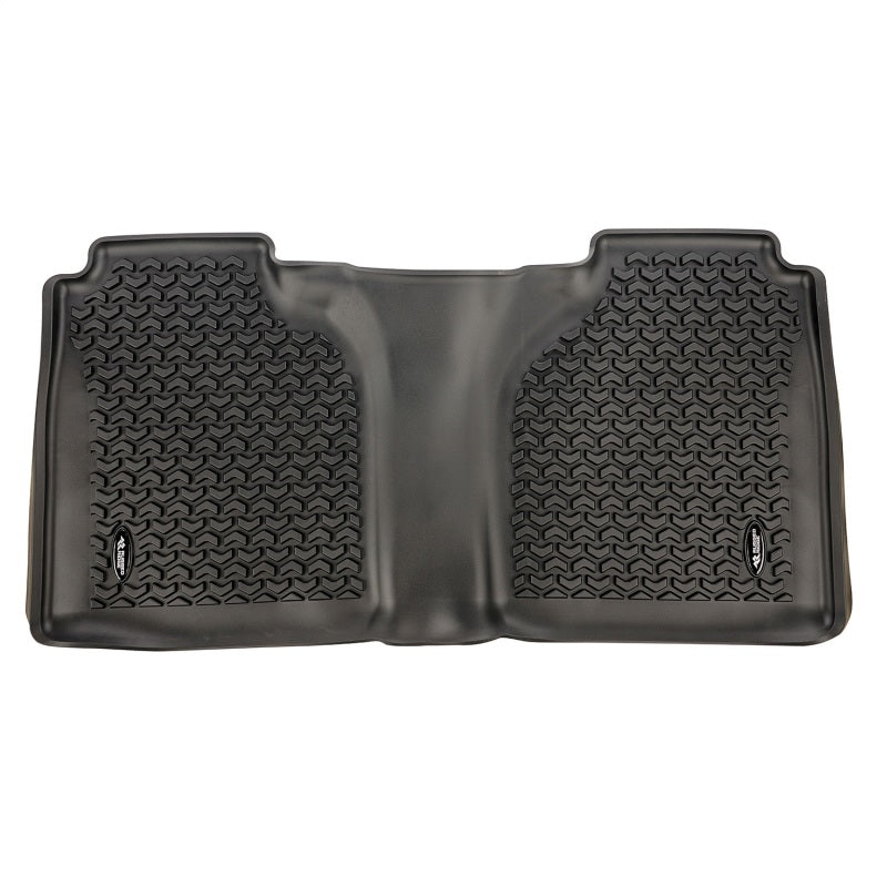 Rugged Ridge Floor Liner Rear Black 2020 Chevy Silverado Crew Rugged Ridge Floor Mats - Rubber