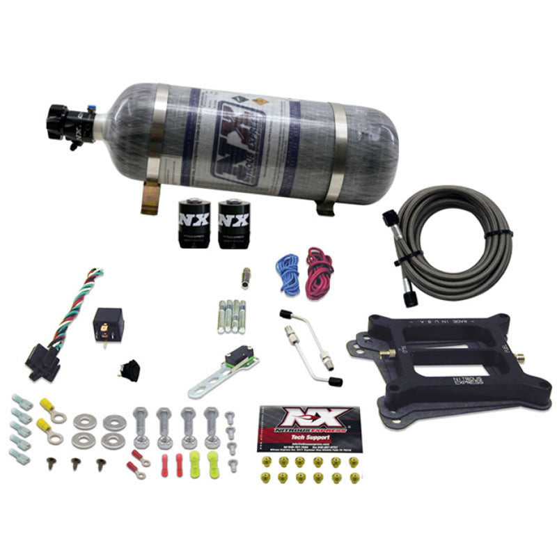 Nitrous Express 4150 4-BBL/Alcohol Nitrous Kit (50-300HP) w/Composite Bottle Nitrous Express Nitrous Systems