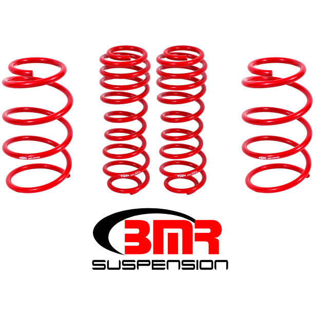 BMR 07-14 Shelby GT500 Drag Lowering Springs (Set Of 4) - Red BMR Suspension Lowering Springs