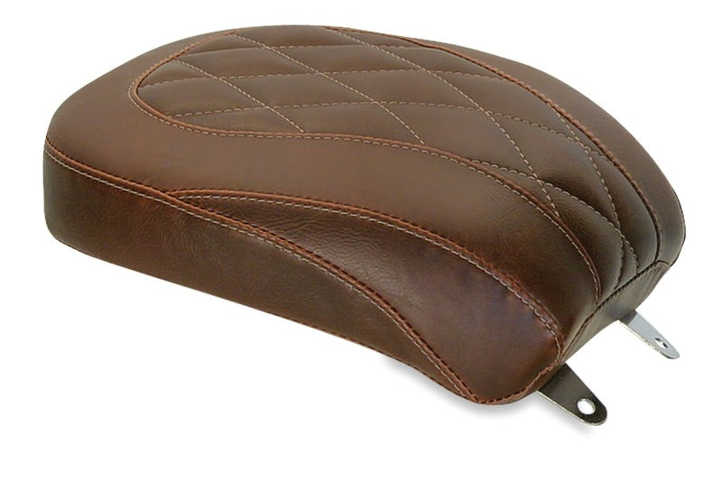 Mustang 84-06 Harley Standard Rear Tire Wide Tripper Passenger Seat Diam Stitch - Distressed Brown