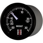 Autometer 52mm Stack Instruments -30INHG to +30PSI Mechanical Boost Gauge - Black AutoMeter Gauges