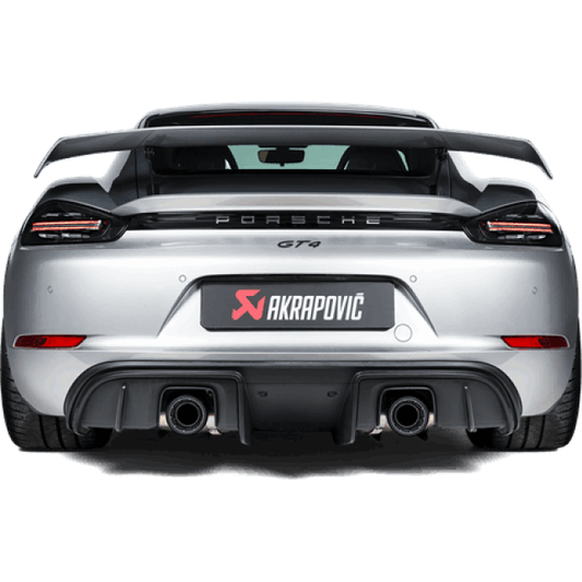 Akrapovic 2020+ Porsche Cayman GT4 (718) Slip-On Race Line (Titanium) (Req Tips / Option 2) Akrapovic Muffler