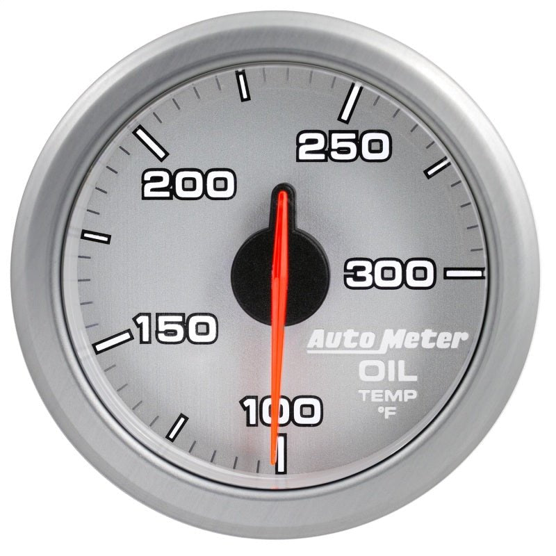 Autometer Airdrive 2-1/6in Oil Temp Gauge 100-300 Degrees F - Silver AutoMeter Gauges