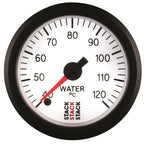 Autometer Stack 52mm 40-120 Deg C 1/8in NPTF Male Pro Stepper Motor Water Temp Gauge - White AutoMeter Gauges