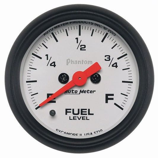 Autometer Phantom 52mm Full Sweep Electronic Fuel Level Programmable Empty-Full Range AutoMeter Gauges