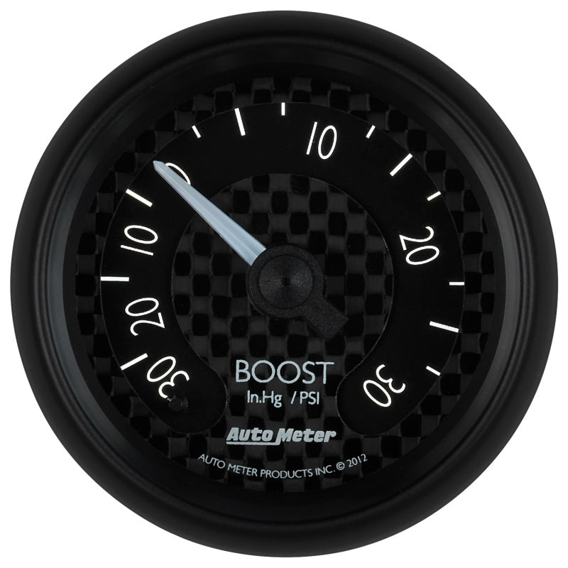 Autometer GT Series 52mm Mechanical 30 In Hg/30 psi Vacuum/Boost Gauge AutoMeter Gauges
