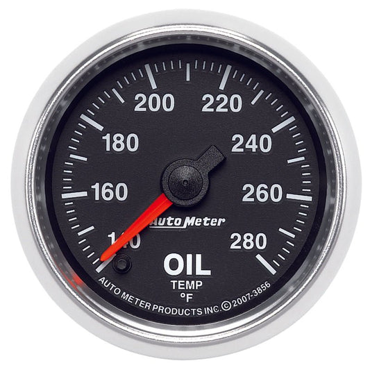 Autometer GS Series 2-1/16in Oil Temperature Gauge 140-280 Degrees Electric Full Sweep AutoMeter Gauges