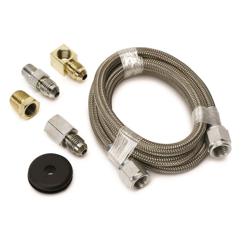 Autometer #4 Braided SS Line (-4AN) 3ft 1/8in NPT Fittings AutoMeter Uncategorized