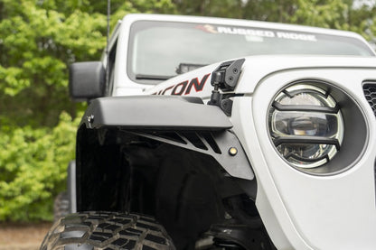 Rugged Ridge Chop Brackets Front Fender 18-20 Jeep Wrangler JL/JT Rubicon Rugged Ridge Fender Flares