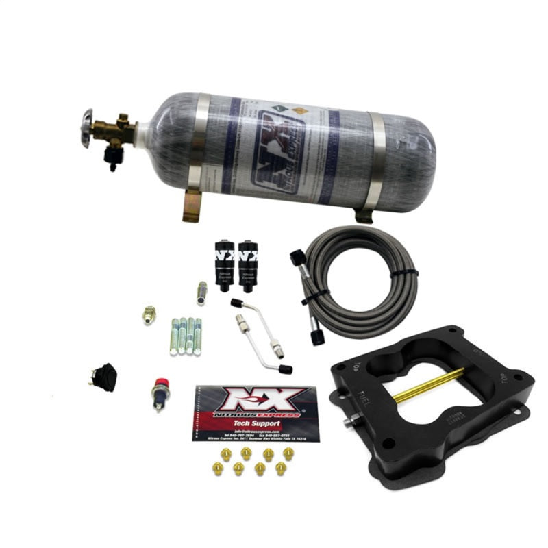 Nitrous Express Q-Jet/Holley Spread Bore Hitman Nitrous Kit (100-150-200HP) w/Composite Bottle Nitrous Express Nitrous Systems