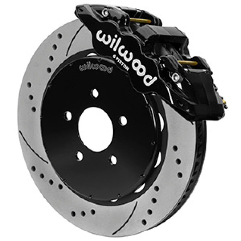 Wilwood Aero6R Front Big Brake Kit 14in Slotted Black Powder Coat 94-04 Ford Mustang SN95 Wilwood Big Brake Kits