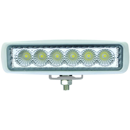 Hella Value Fit Mini Flush Mount 7.7in - 18W White Housing Flood Beam LED Light Bar Hella Light Bars & Cubes