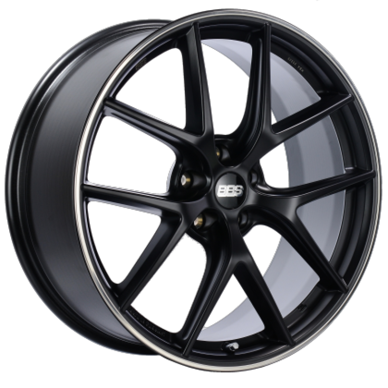 BBS CI-R 19x9 5x120 ET48 Satin Black Polished Rim Protector Wheel -82mm PFS/Clip Required