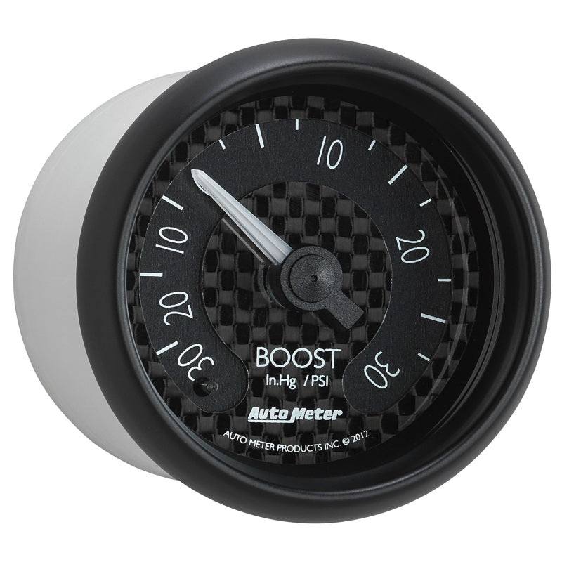 Autometer GT Series 52mm Mechanical 30 In Hg/30 psi Vacuum/Boost Gauge AutoMeter Gauges