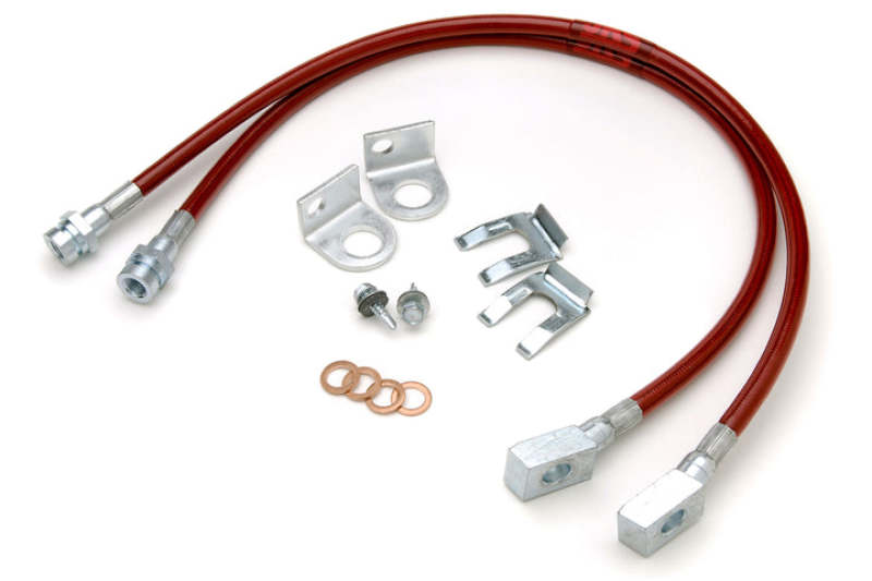 JKS Manufacturing Jeep Wrangler YJ HD Extended Brake Line - Front