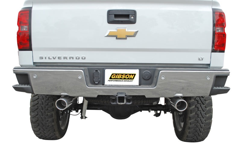 Gibson 15-18 Chevrolet Silverado 1500 LS 5.3L 3in/2.25in Cat-Back Dual Split Exhaust - Aluminized