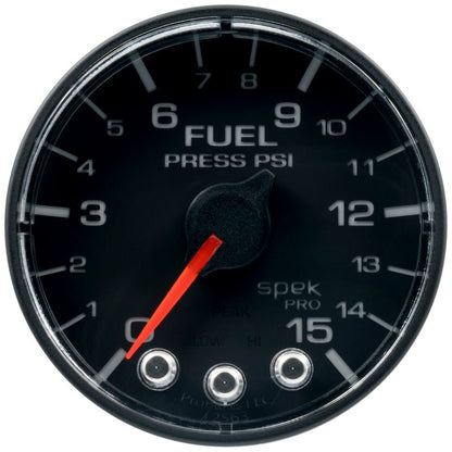 Autometer Spek-Pro - Nascar 2-1/16in Fuel Press 0-15 psi Bfb Ecu AutoMeter Gauges