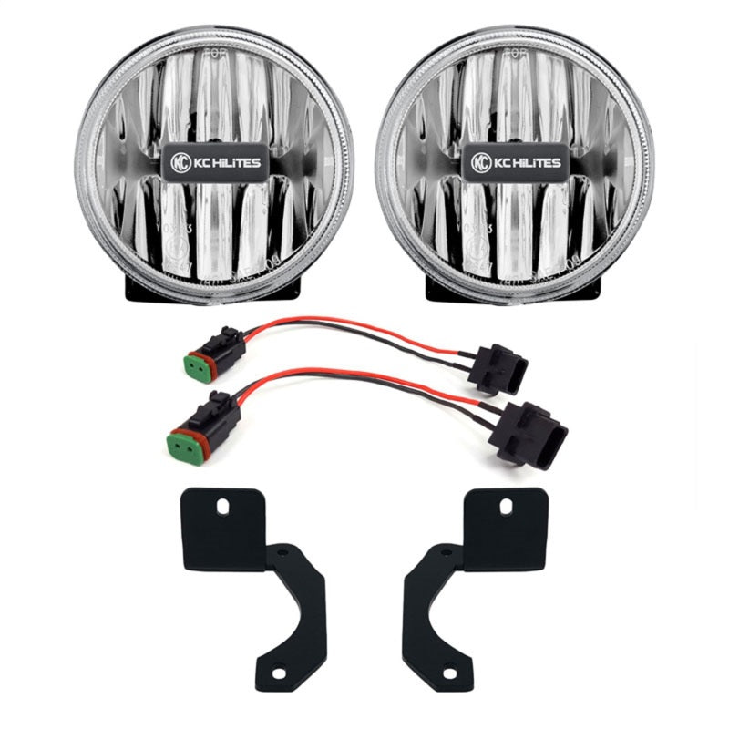 KC HiLiTES 18-23 Jeep JL/JT 4in. Gravity G4 LED Light 10w SAE/ECE Clear Fog Beam (Pair Pack System)