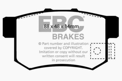 EBC 01-03 Acura CL 3.2 Greenstuff Rear Brake Pads