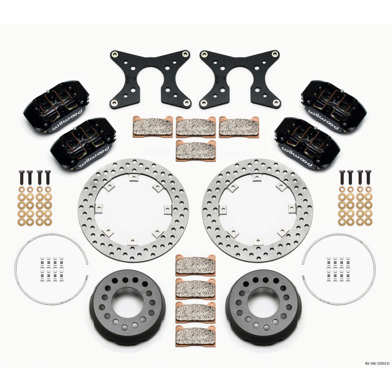 Wilwood Dynapro Lug Mount Dual Rear Dynamic Kit SA Drilled Big Ford 2.36in Offset Wilwood Big Brake Kits