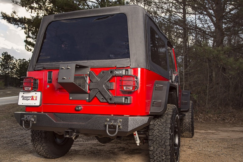 Rugged Ridge Spartacus HD Tire Carrier Whl Mount 87-06 YJ/TJ Rugged Ridge Spare Tire Carriers