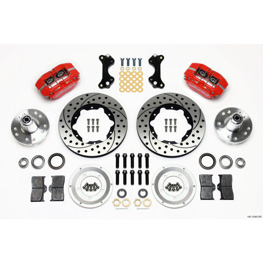 Wilwood Dynapro Dust-Boot Front Kit 11.00in Drilled-Red WWE ProSpindle Wilwood Big Brake Kits