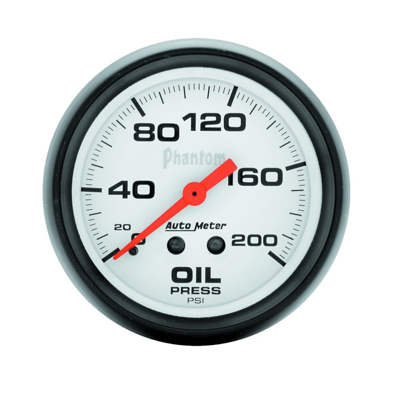 Autometer Phantom 66.7mm 0-200 PSI Mechanical Oil Pressure Gauge AutoMeter Gauges