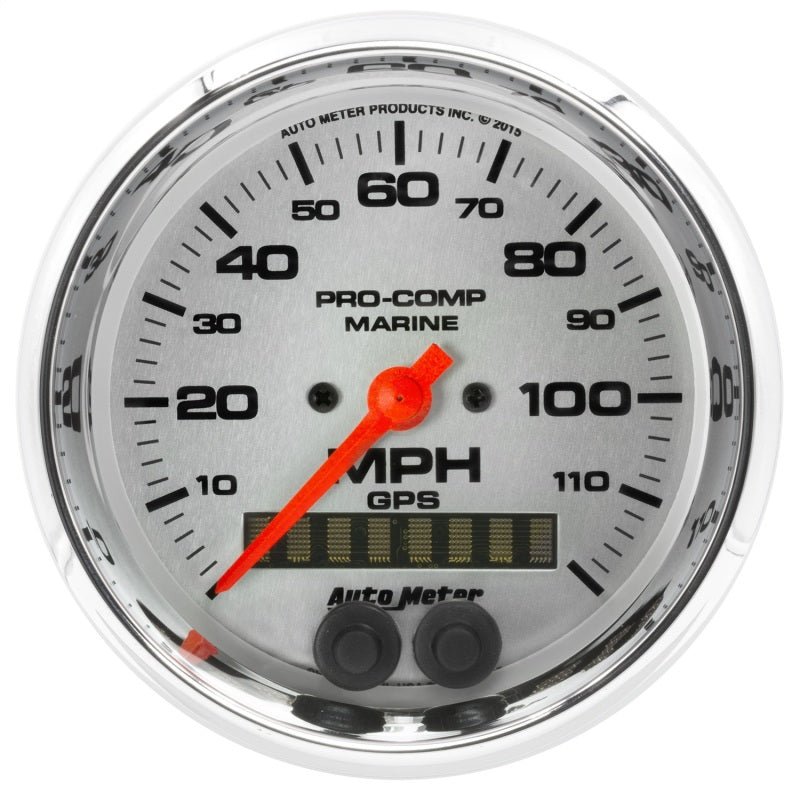 Autometer Marine Chrome Ultra-Lite 3-3/8in 120MPH GPS Speedometer Gauge AutoMeter Gauges