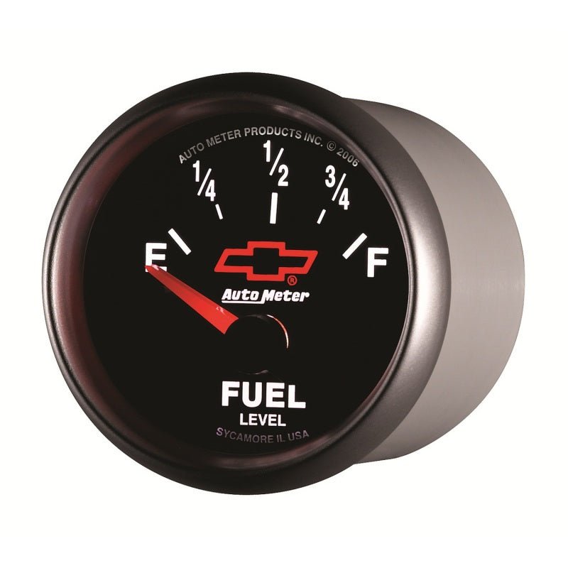 Autometer GM Bowtie Black 2-1/16 Fuel Level, 0-90 , Air-Core 8-18V AutoMeter Gauges