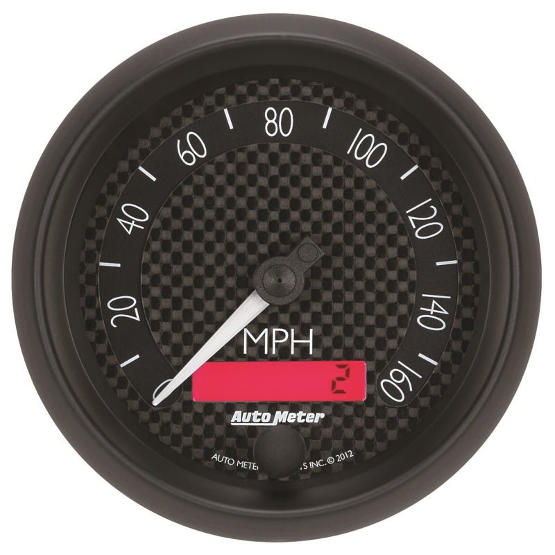 Autometer GT Series 3-3/8in In Dash 0-160 MPH Electronic Programmable Speedometer AutoMeter Gauges