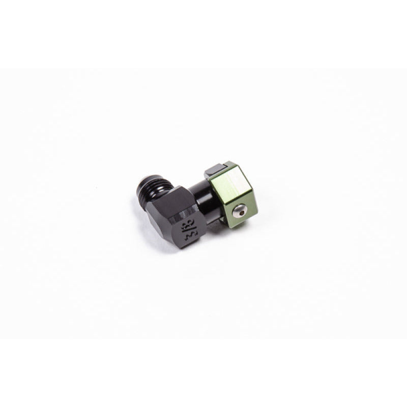 Radium Engineering 3/8in SAE Female to 6AN Male Low Profile Elbow Radium Engineering Fittings