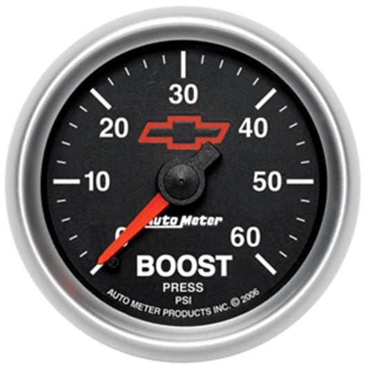 Autometer GM Performance Parts 2-1/16in 0-60 PSI Mechanical Boost Gauge AutoMeter Gauges