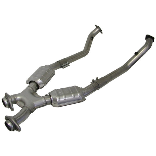 BBK 86-93 Mustang 5.0 High Flow X Pipe With Catalytic Converters - 2-1/2