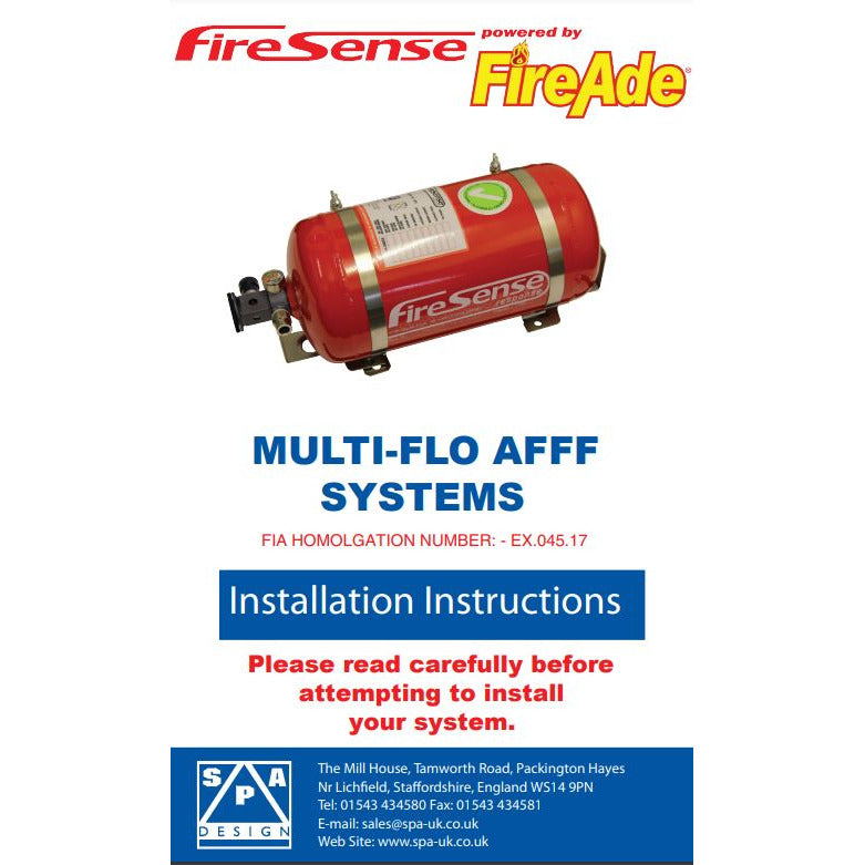 SPA Technique - 4.0 Ltr. AFFF-AR, Steel Mechanical FIA 2018 Fire Suppression System 