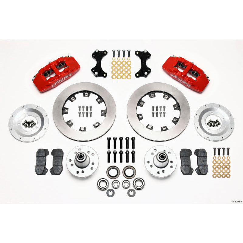 Wilwood Dynapro 6 Front Hub Kit 12.19in Red WWE ProSpindle Wilwood Big Brake Kits