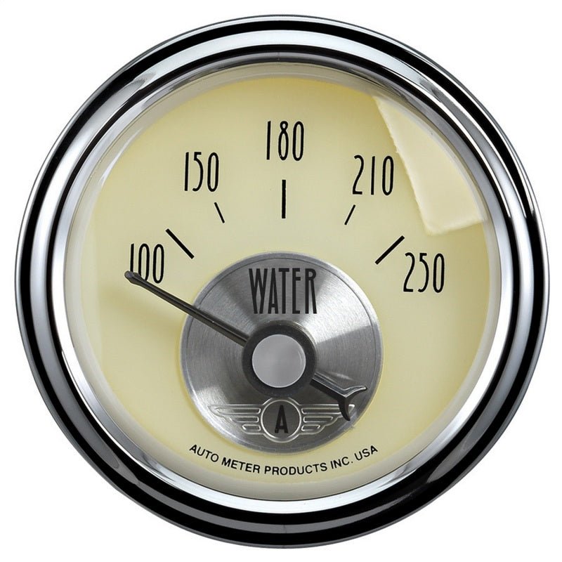 Autometer Prestige Antique Ivory Series 2-1/16in 100-250 Deg F Electric Water Temp Gauge AutoMeter Gauges