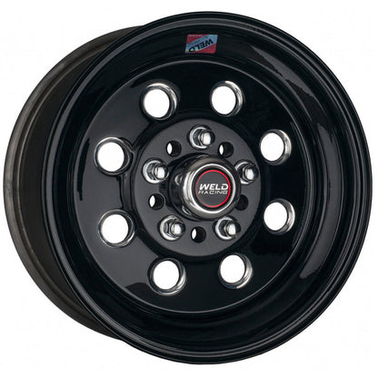 Weld Draglite 15x8 / 5x4.5 & 5x4.75 BP / 4.5in. BS Black Wheel - Non-Beadlock Weld Wheels - Forged