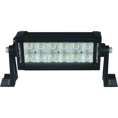 Hella Value Fit Sport 8in Light - 36W Dual Row Flood Beam - LED Hella Light Bars & Cubes