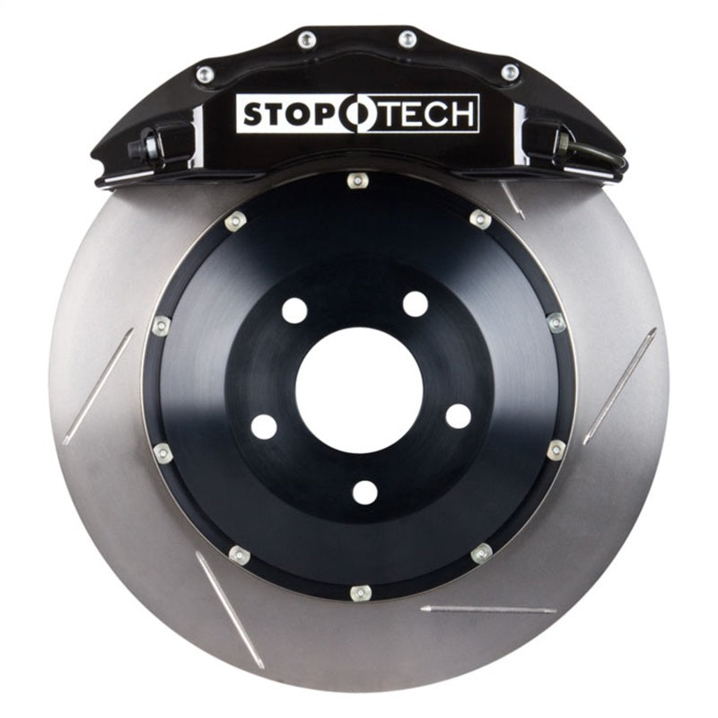 StopTech 14-15 Chevy Corvette Z51 Front BBK w/ Black ST-60 Calipers Slotted 380x32mm Rotors Pads Stoptech Big Brake Kits