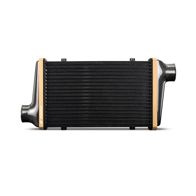 Mishimoto Universal Carbon Fiber Intercooler - Gloss Tanks - 450mm Silver Core - S-Flow - BK V-Band