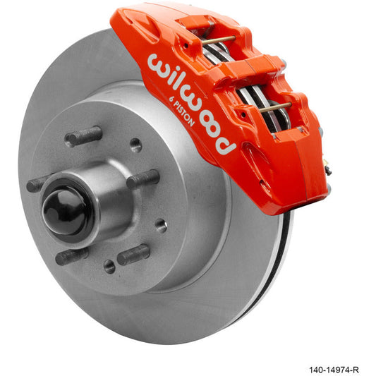 Wilwood Dynapro 6 Front Hub Kit 11.86in 51-59 Chevrolet 1500 1/2 Ton - Red Wilwood Big Brake Kits