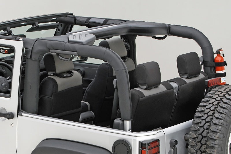 Rugged Ridge Roll Bar Cover Black Vinyl 07-18 Jeep Wrangler JK Rugged Ridge Roll Cage Components