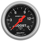 Autometer 2-1/16in 0-15 PSI Mechanical Sport-Comp Boost Pressure Gauge AutoMeter Gauges