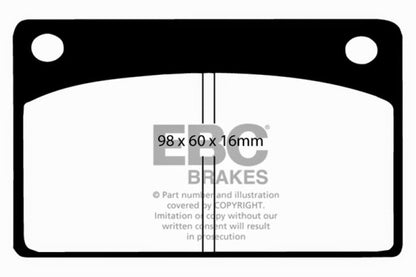 EBC 66-68 Volvo 140 1.8 Greenstuff Front Brake Pads