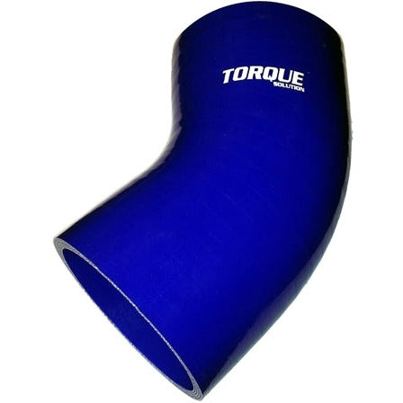 Torque Solution 45 Degree Silicone Elbow: 4 inch Blue Universal Torque Solution Silicone Couplers & Hoses