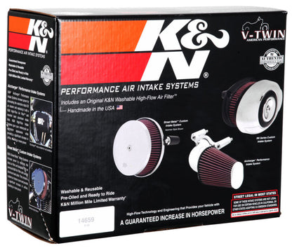 K&N Street Metal Intake System Chrome for Harley Davidson